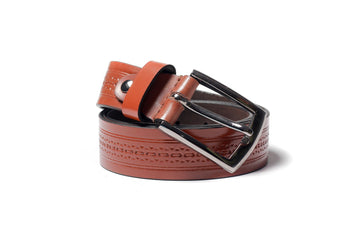 Men's Array Leather Belt Tan 1